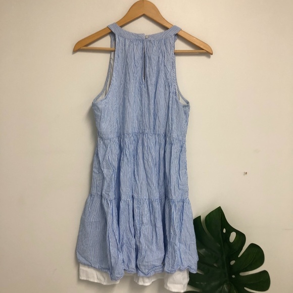 old navy swing tier blue stripe dress - Picture 7 of 7
